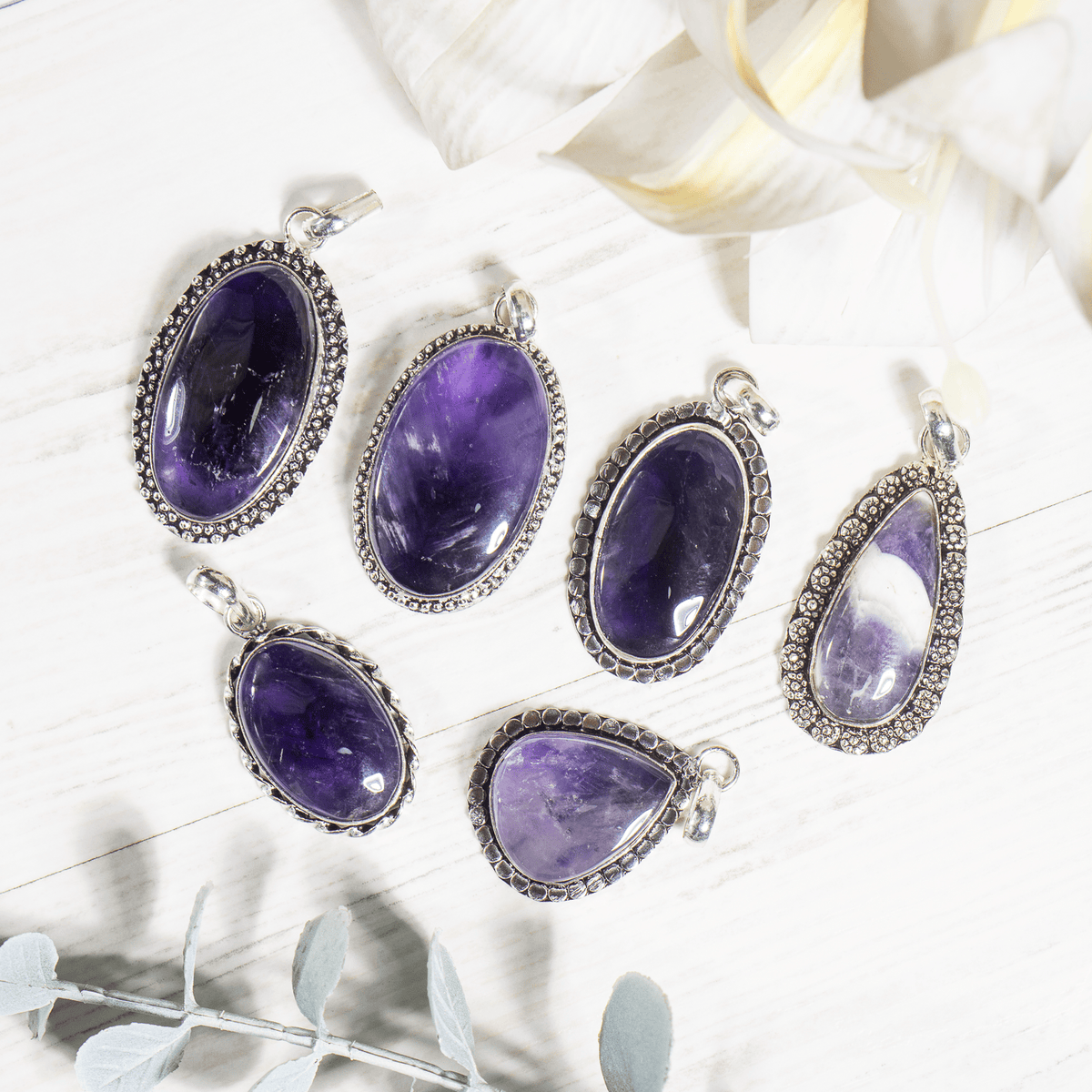 Amethyst Pendants – Natural Crystal Pendants Healing Gemstone Pendants