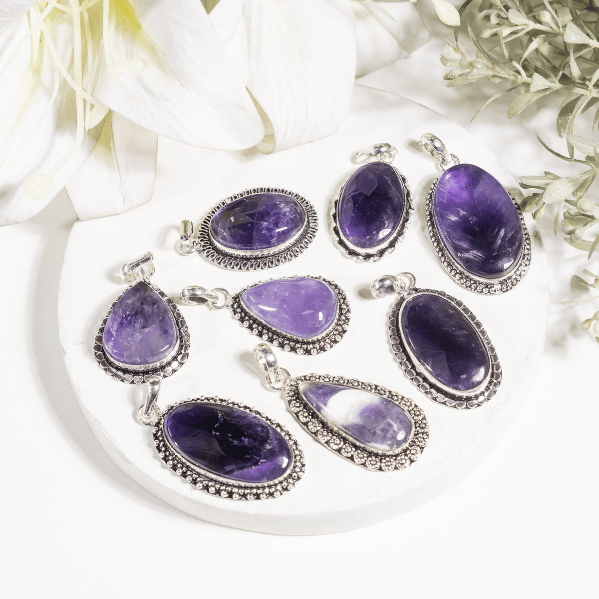Amethyst Pendants – Natural Crystal Pendants Healing Gemstone Pendants