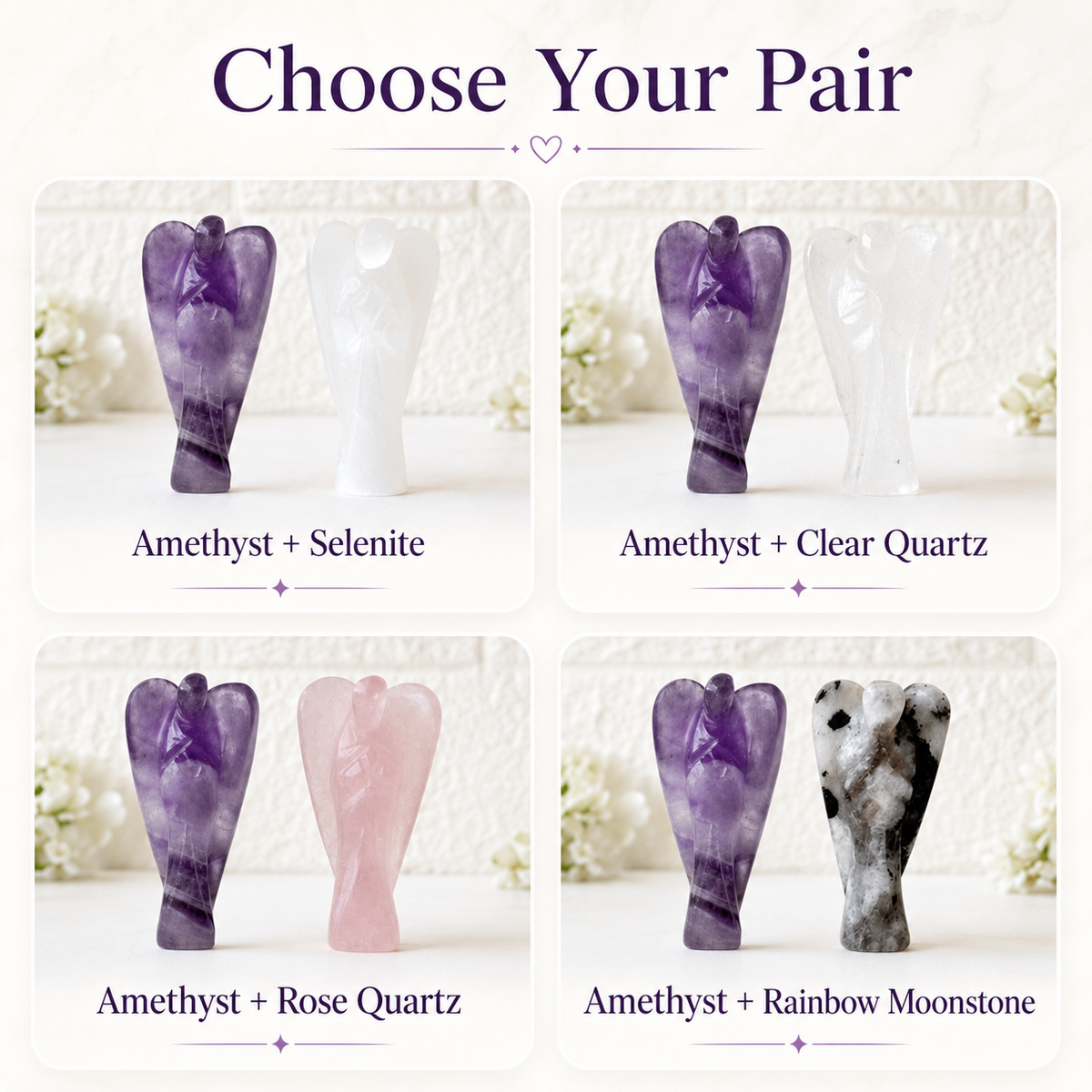 Amethyst Crystal Angel Pocket Guardian