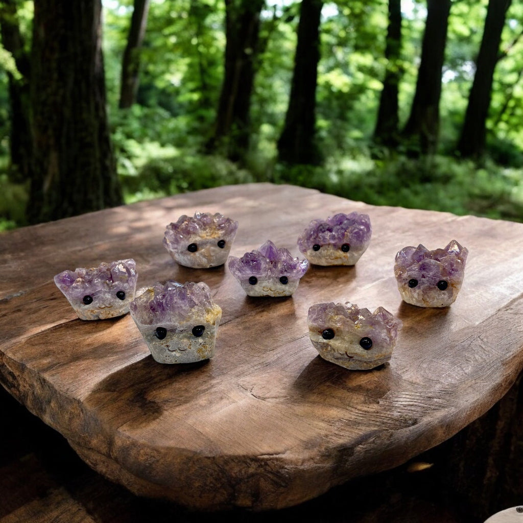 Amethyst Geode Crystal Cluster Rock Buddy, Friend