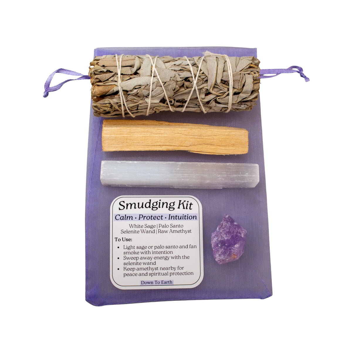 Amethyst Smudging Kit | Religious Items | Wiccan Center