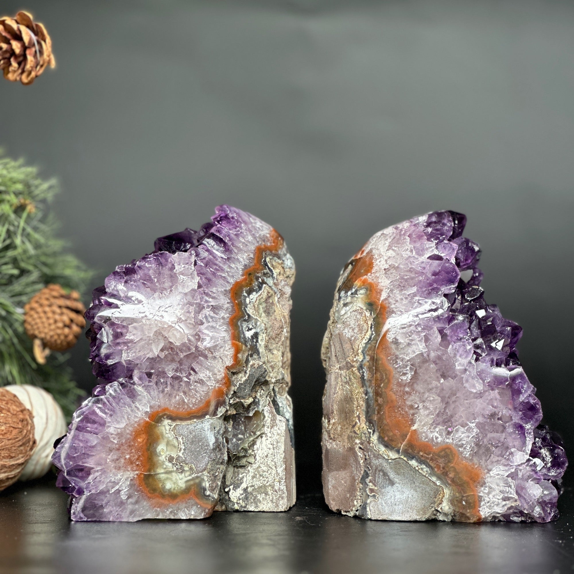 Amethyst Bookends, Supersized Geode bookends, Premium quality crystals, extra large geode bookends | Amethyst Geodes | Wiccan Center