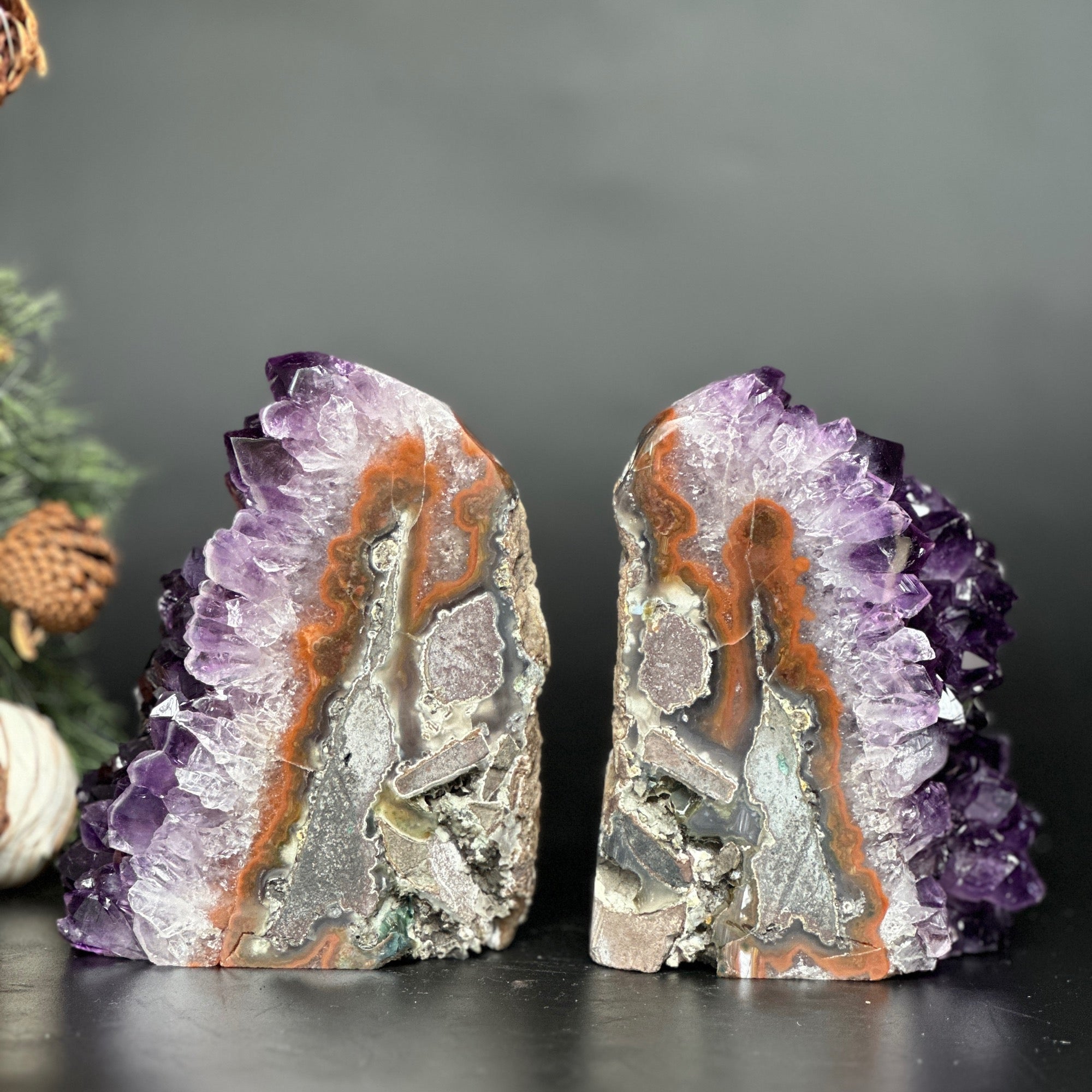 Amethyst Bookends, Supersized Geode bookends, Premium quality crystals, extra large geode bookends | Amethyst Geodes | Wiccan Center