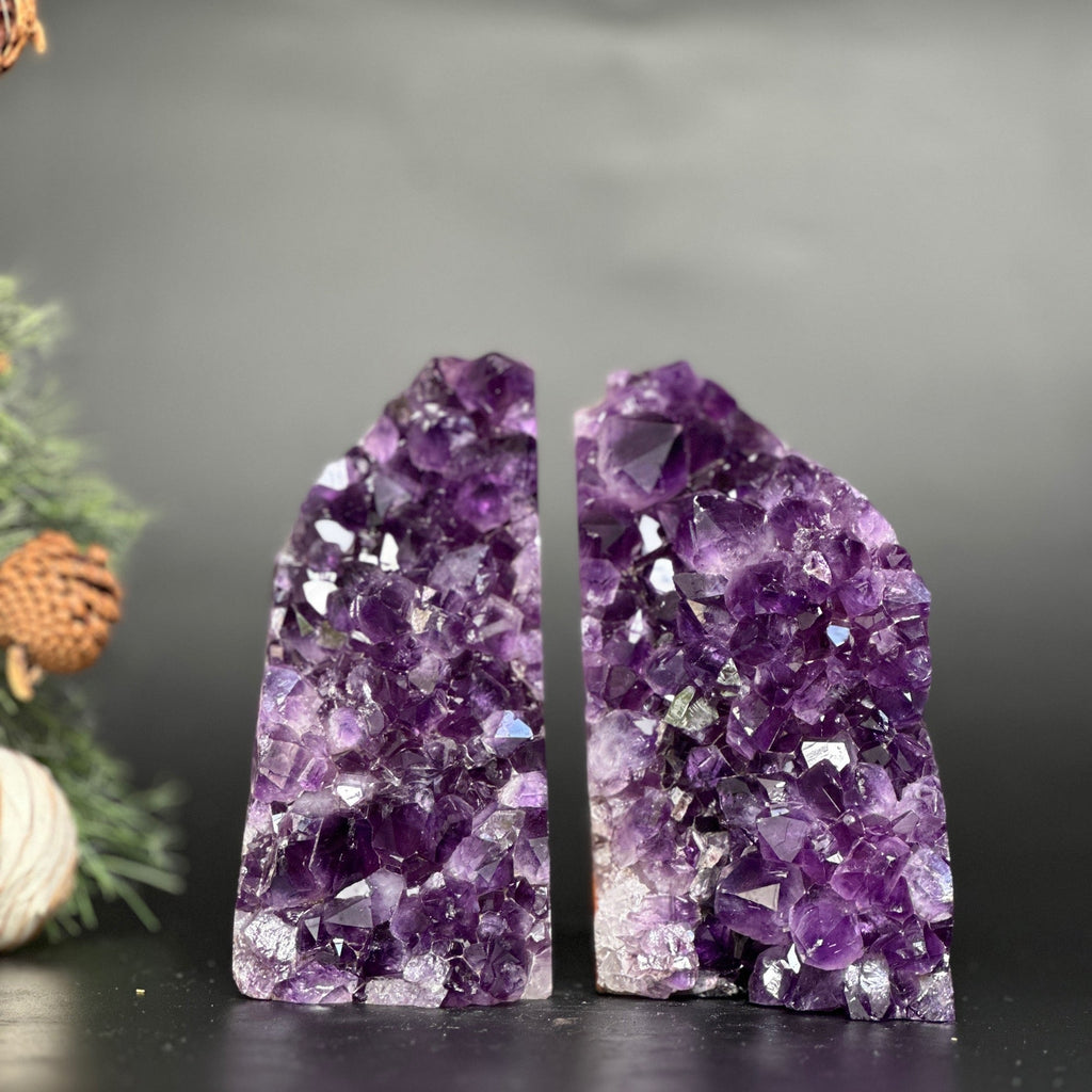 Amethyst Bookends, Supersized Geode bookends, Premium quality crystals, extra large geode bookends | Amethyst Geodes | Wiccan Center