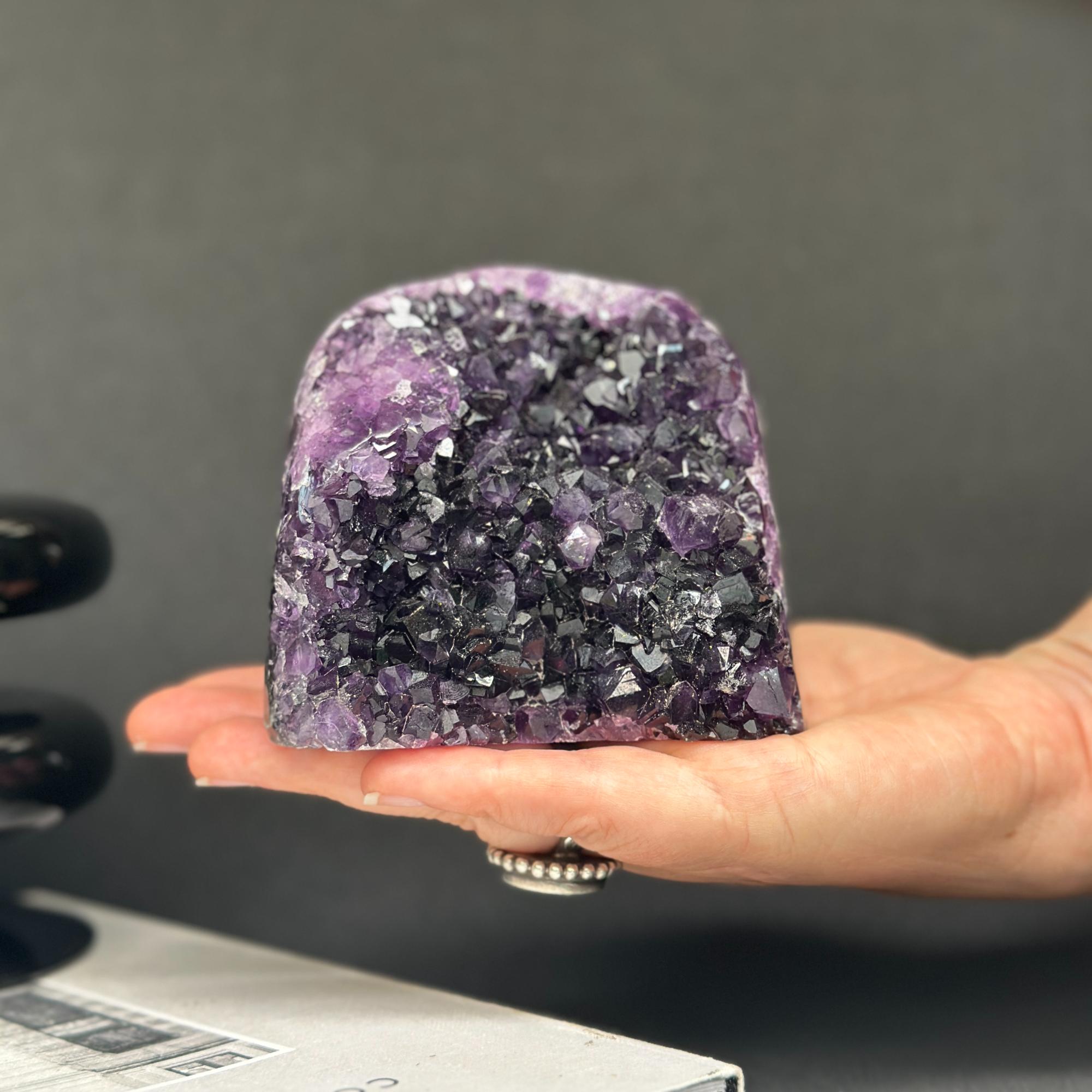 Amethyst Cave Geode with Agate formations, Huge Crystal Cluster for Collectors | Amethyst Geodes | Wiccan Center