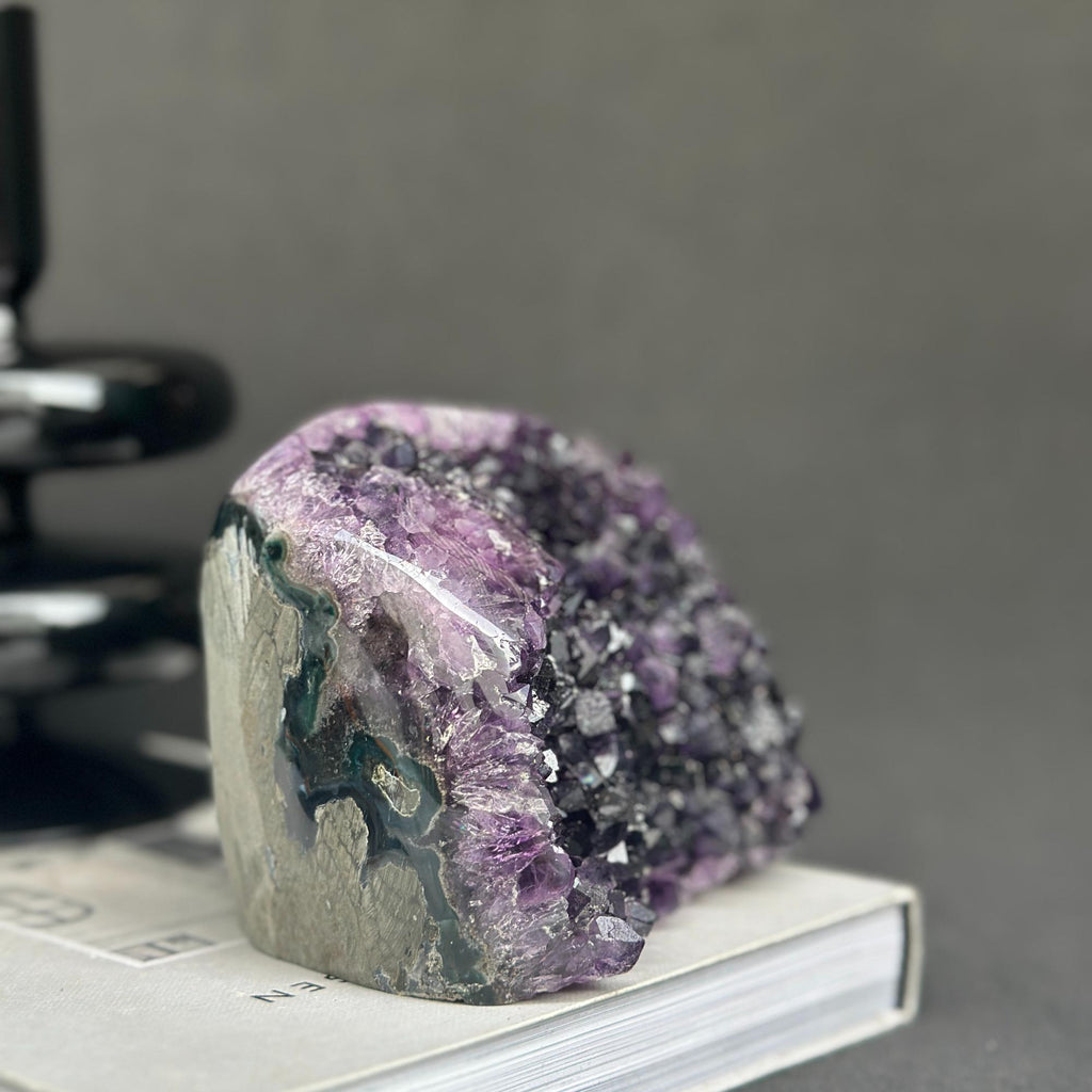 Amethyst Cave Geode with Agate formations, Huge Crystal Cluster for Collectors | Amethyst Geodes | Wiccan Center