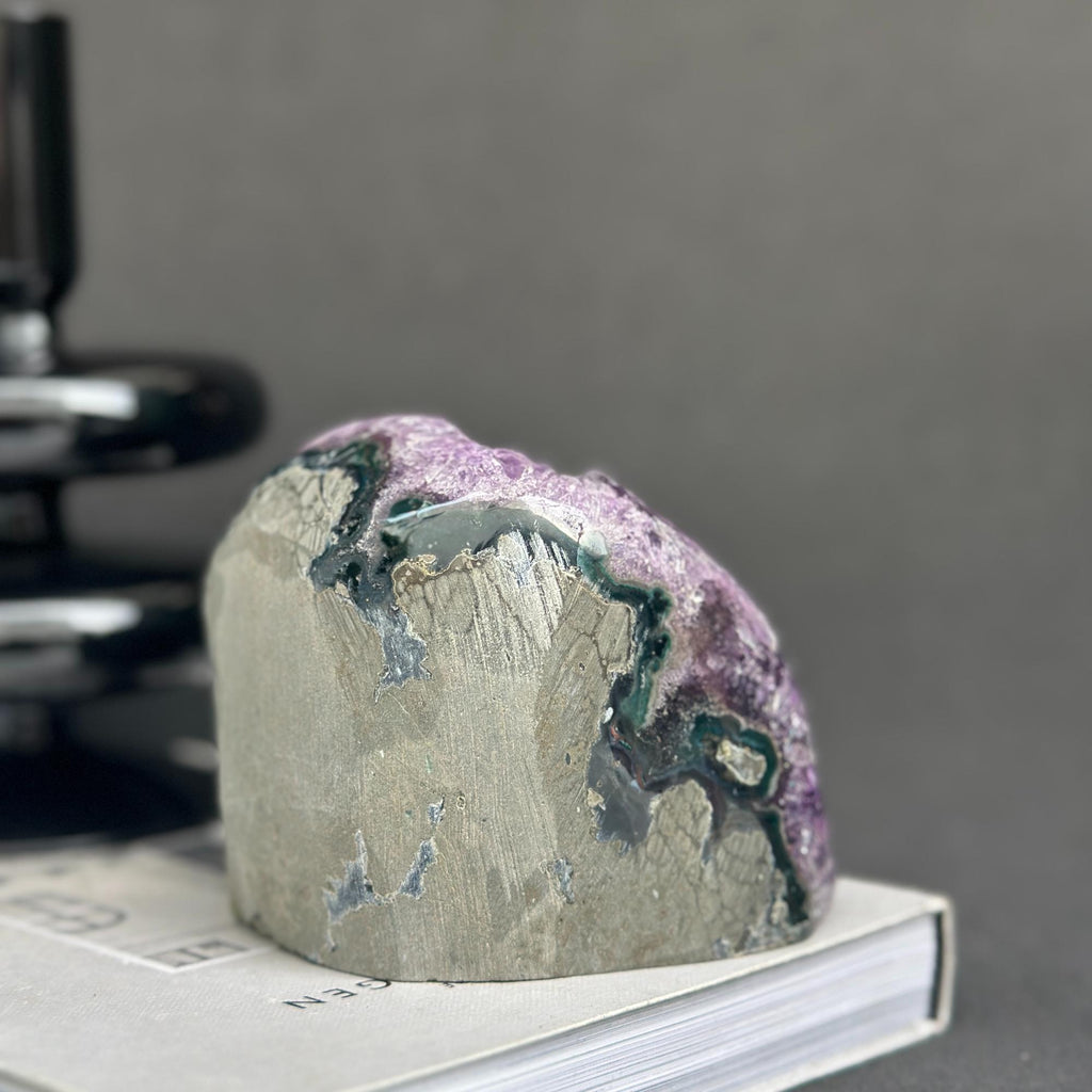 Amethyst Cave Geode with Agate formations, Huge Crystal Cluster for Collectors | Amethyst Geodes | Wiccan Center