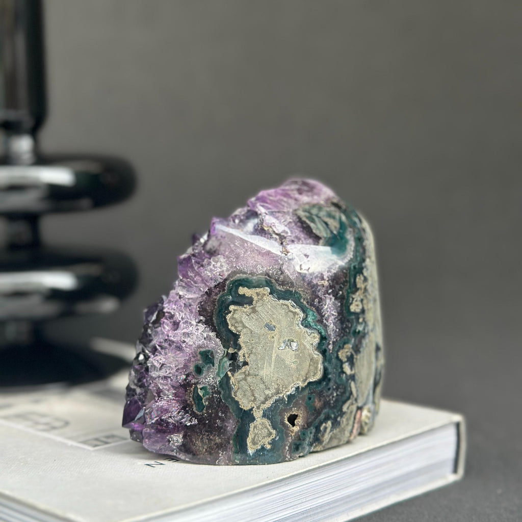 Amethyst Cave Geode with Agate formations, Huge Crystal Cluster for Collectors | Amethyst Geodes | Wiccan Center