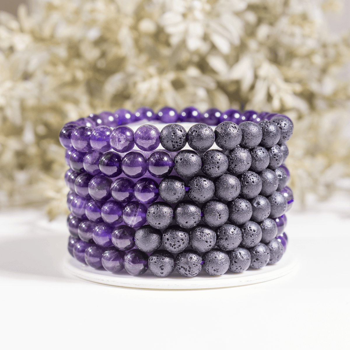 Amethyst Diffuser Bracelet, Lava Diffuser Jewelry, Aromatherapy, Essential Oil Bracelet, Spiritual Gift, Yoga Gift for Her