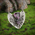 Amethyst Heart Pendant Necklace | necklace | Wiccan Center