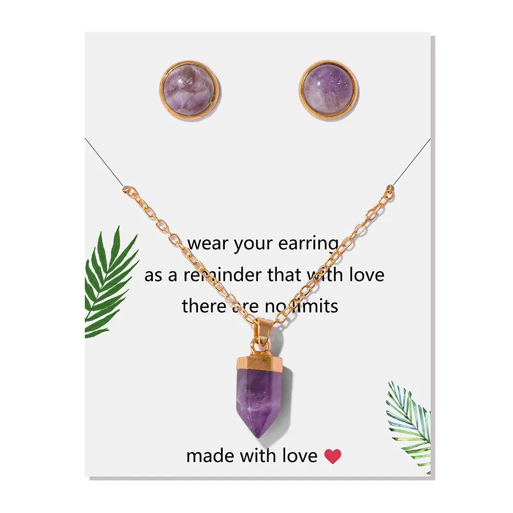 Crystal Point Gold Pendant Necklaces | necklace | Wiccan Center