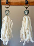 Amethyst Stalactite and Merino Wool Garland, Door knob tassel, Wall Hanging, multiple uses crystal gift | Garland with Tassels | Wiccan Center