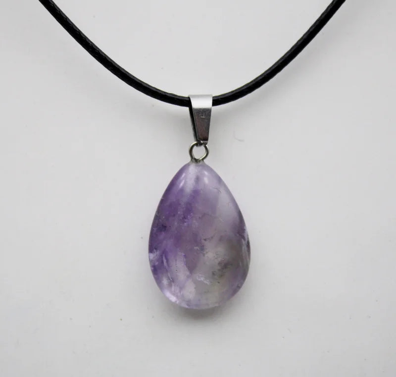 Crystal Teardrop Pendant Necklace | necklace | Wiccan Center