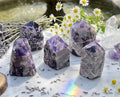 Banded Amethyst Crystal Point Tower Carving Gemstone Home Decor Supply | Home & Living > Home Decor > Home Accents > Rocks & Geodes | Wiccan Center