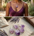 Amethyst Crystal Point Pendant (Silver Plated Wire Wrapped) | Craft Supplies & Tools > Beads, Gems & Cabochons > Charms & Pendants > Pendants | Wiccan Center