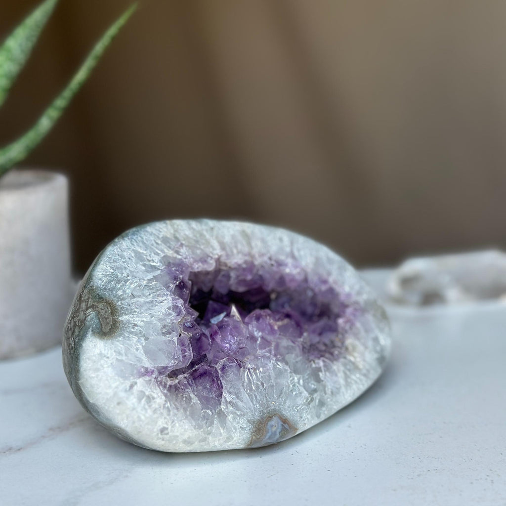 Amethyst cave, amazing small cave geodes, amethysts crystals for decoration, healing crystals | Amethyst Geodes | Wiccan Center