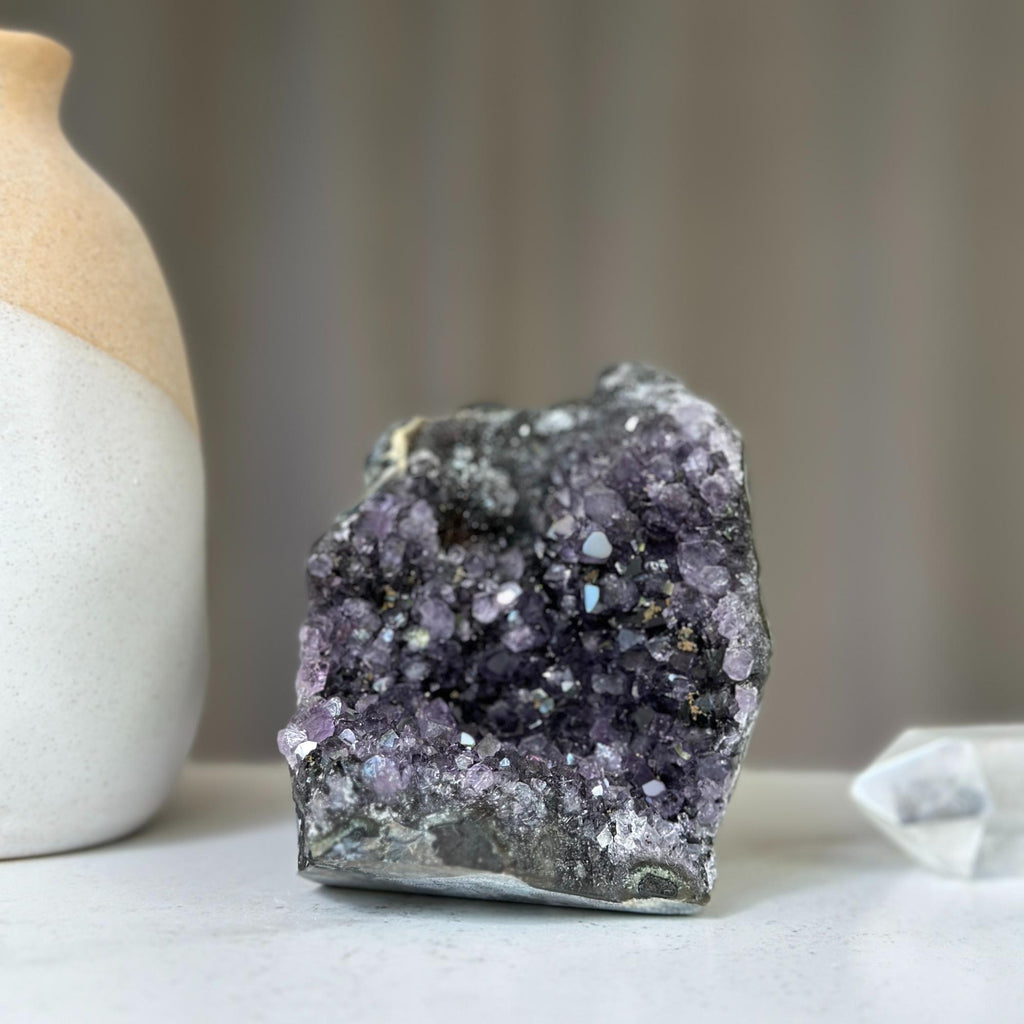 Amethyst cluster on SALE, Amethyst with agate formations | Amethyst Geodes | Wiccan Center