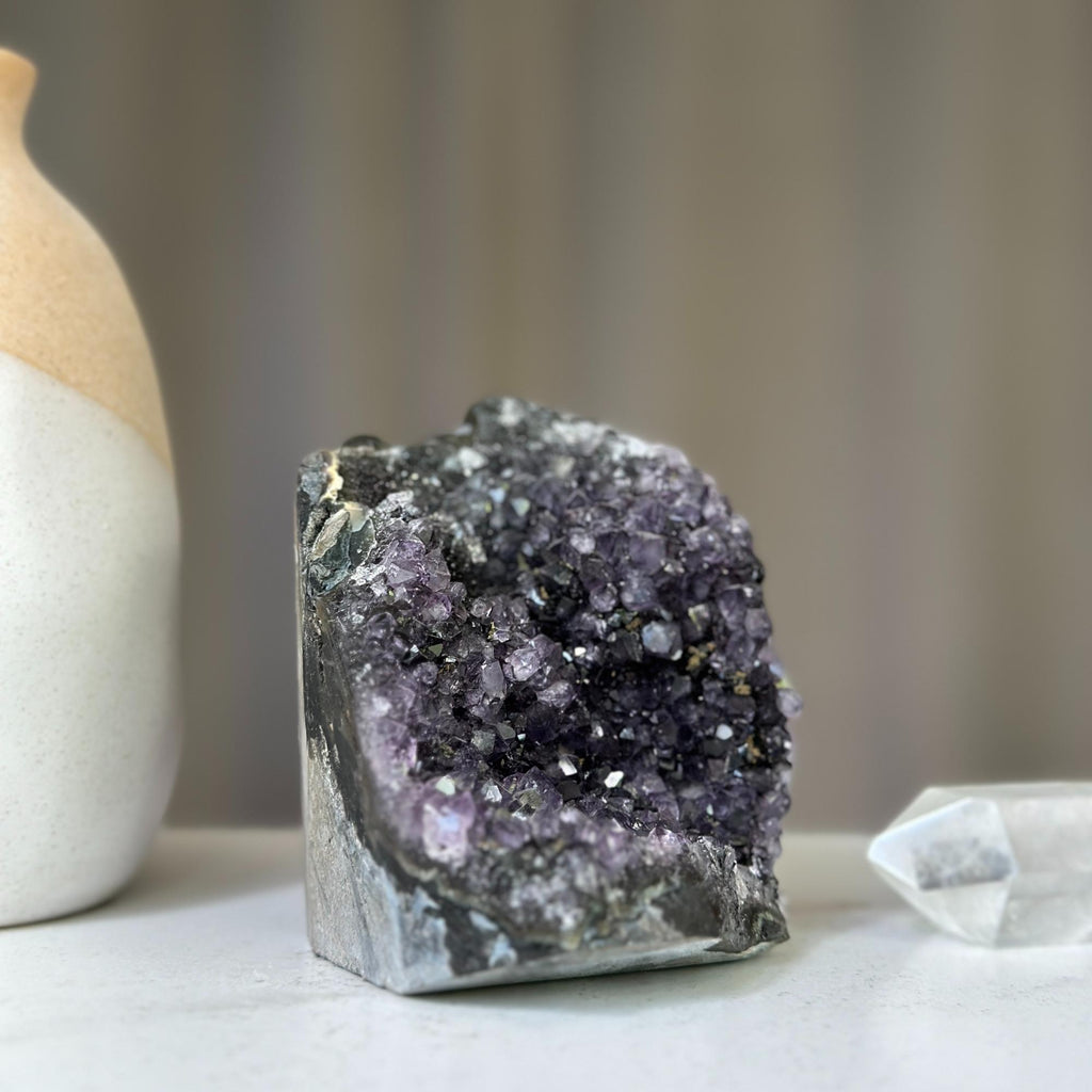 Amethyst cluster on SALE, Amethyst with agate formations | Amethyst Geodes | Wiccan Center