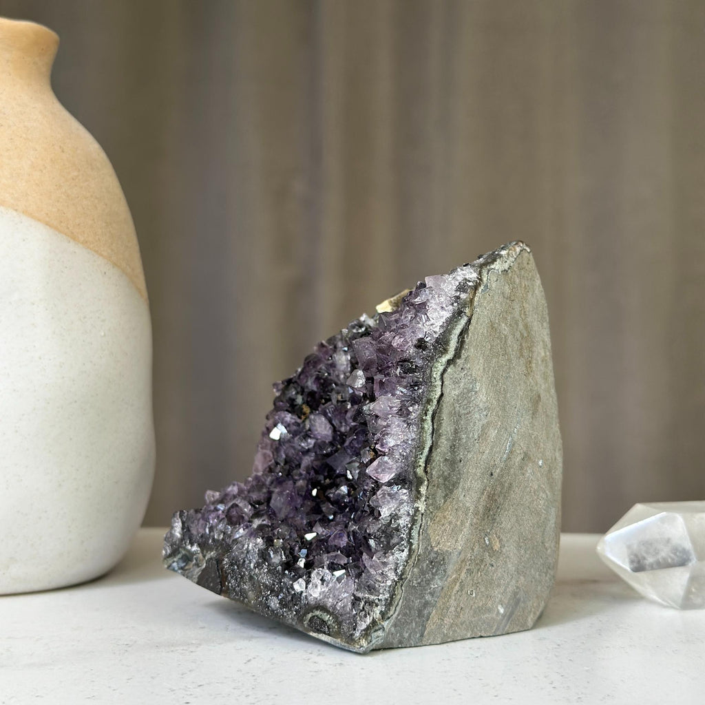 Amethyst cluster on SALE, Amethyst with agate formations | Amethyst Geodes | Wiccan Center