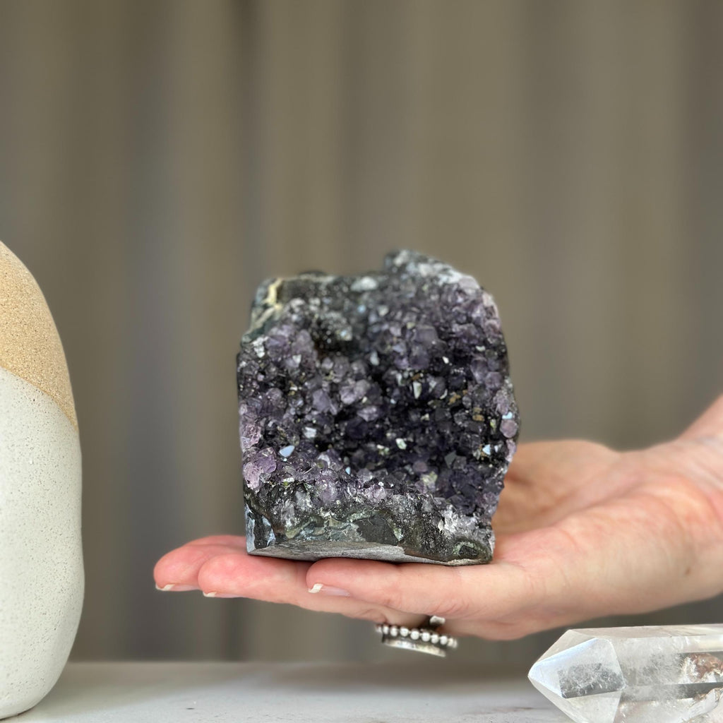 Amethyst cluster on SALE, Amethyst with agate formations | Amethyst Geodes | Wiccan Center