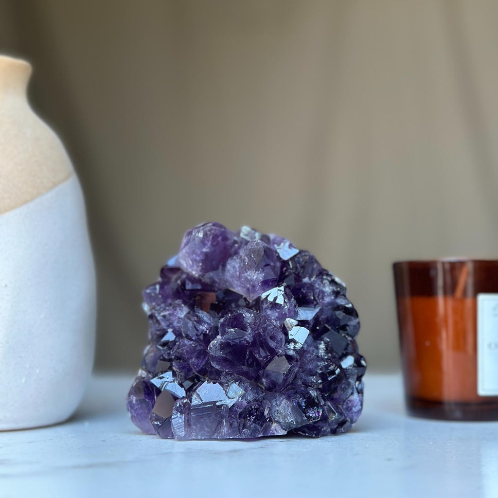Amethyst geode Large crystal cluster with FREE GIFT BOX | amethyst crystals | Wiccan Center