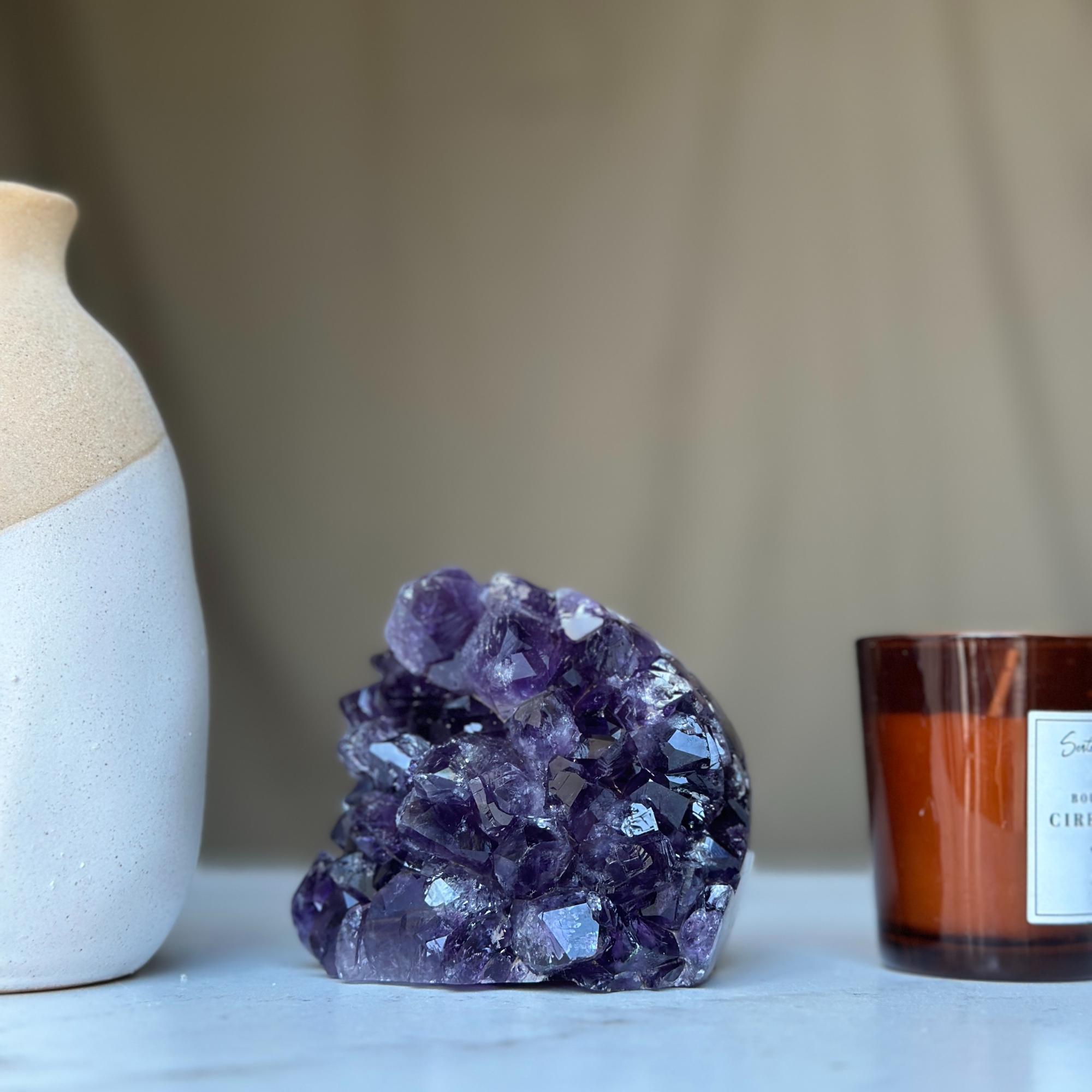 Amethyst geode Large crystal cluster with FREE GIFT BOX | amethyst crystals | Wiccan Center