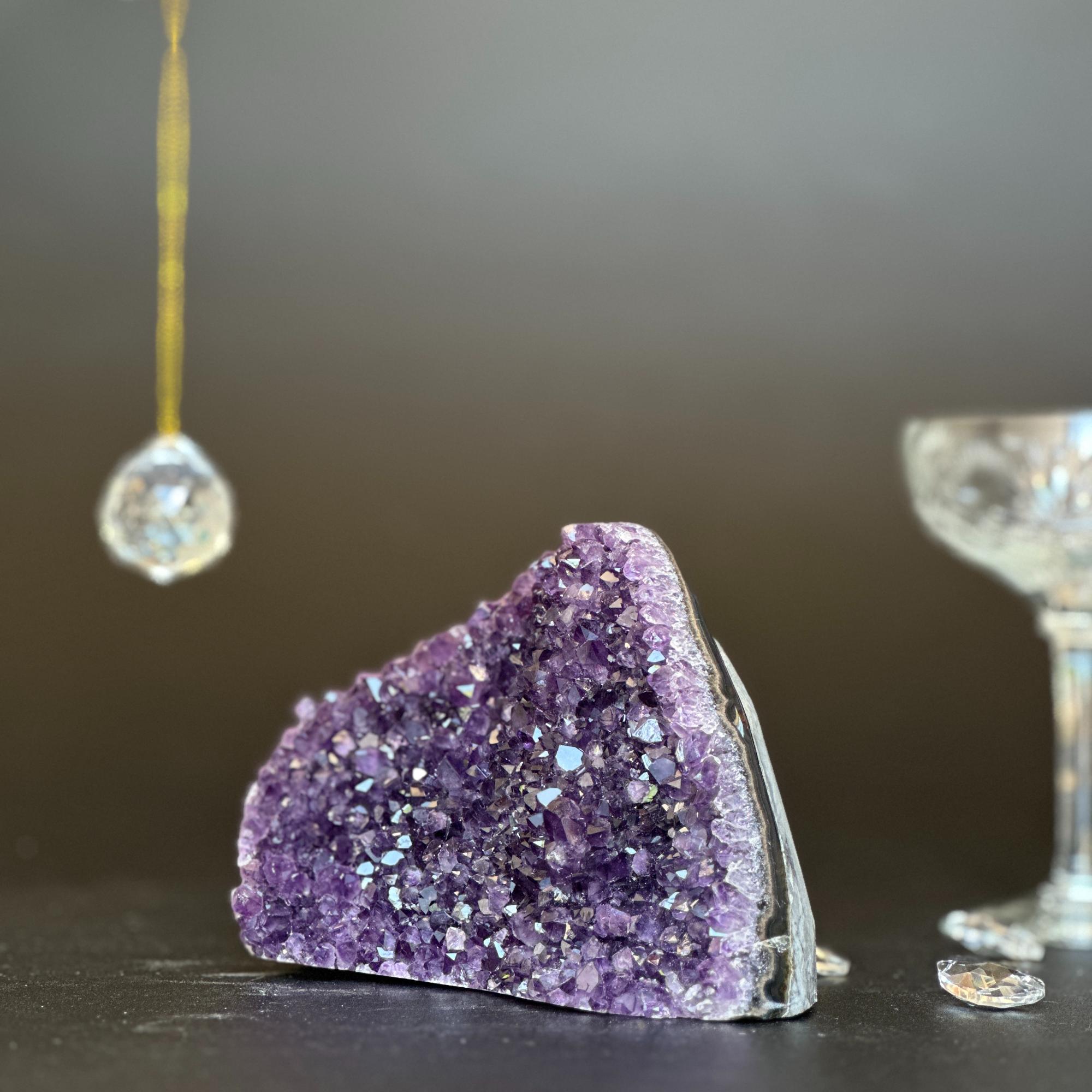 Amethyst geode Unique raw crystal cluster | Rocks & Fossils | Wiccan Center