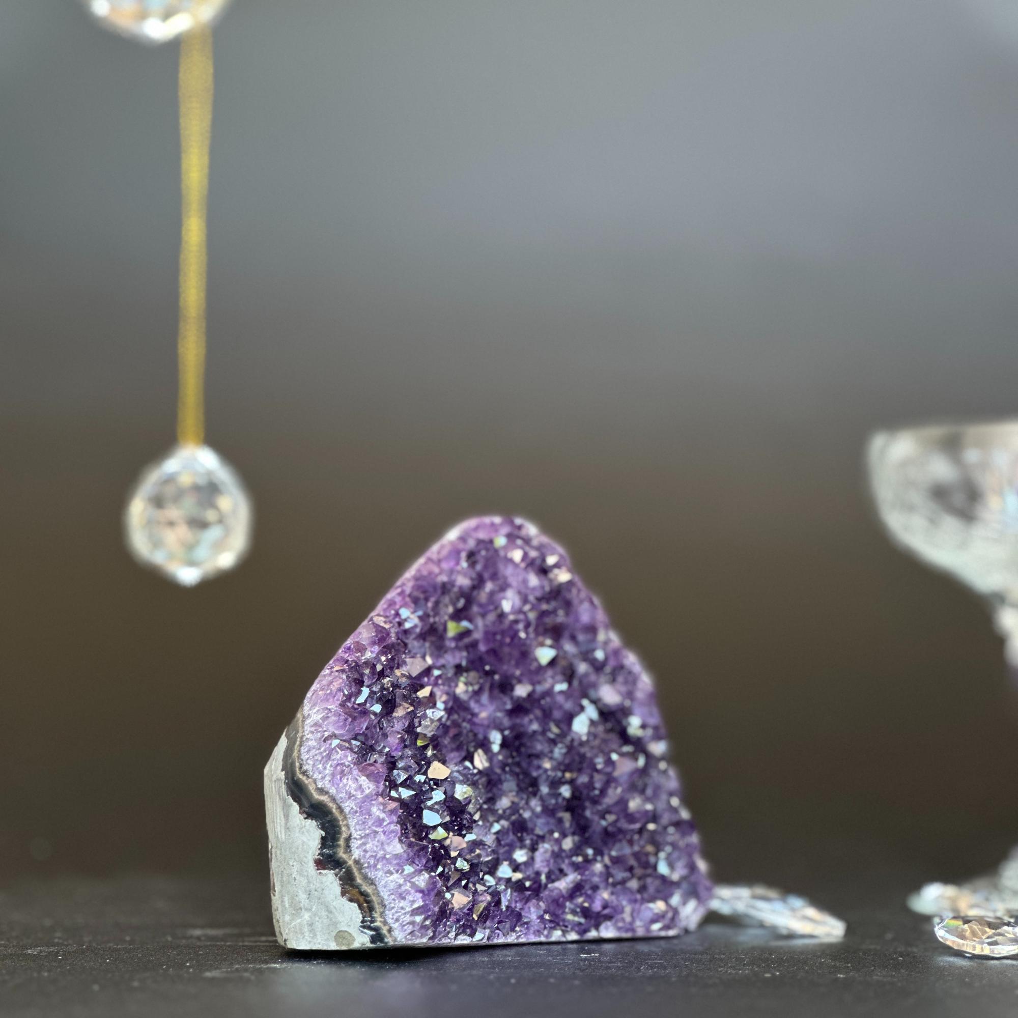 Amethyst geode Unique raw crystal cluster | Rocks & Fossils | Wiccan Center