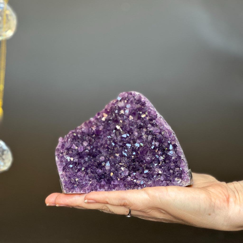 Amethyst geode Unique raw crystal cluster | Rocks & Fossils | Wiccan Center