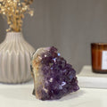 Amethyst geode with Agate banded, Amethyst self standing, Unique crystal cluster | Amethyst Geodes | Wiccan Center