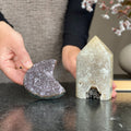 Amethyst moon cluster and Agate Crystal Tower, Large moon amethyst crystal, Crescent moon amethyst, Druzy moon, Amethyst crystal | Amethyst Geodes | Wiccan Center