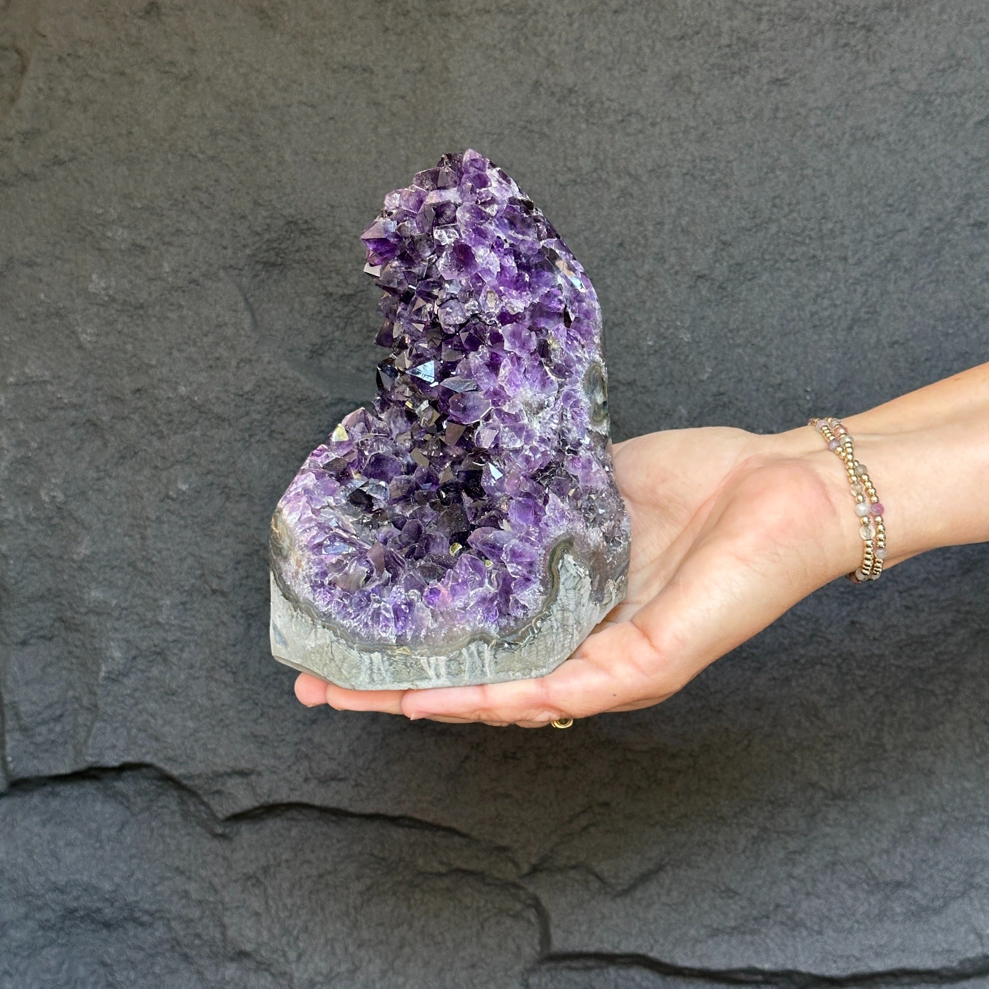 Amethyst with agate formations, amethyst cathedral for crystal decoration, extra large amethyst geode from Uruguay | Amethyst Geodes | Wiccan Center