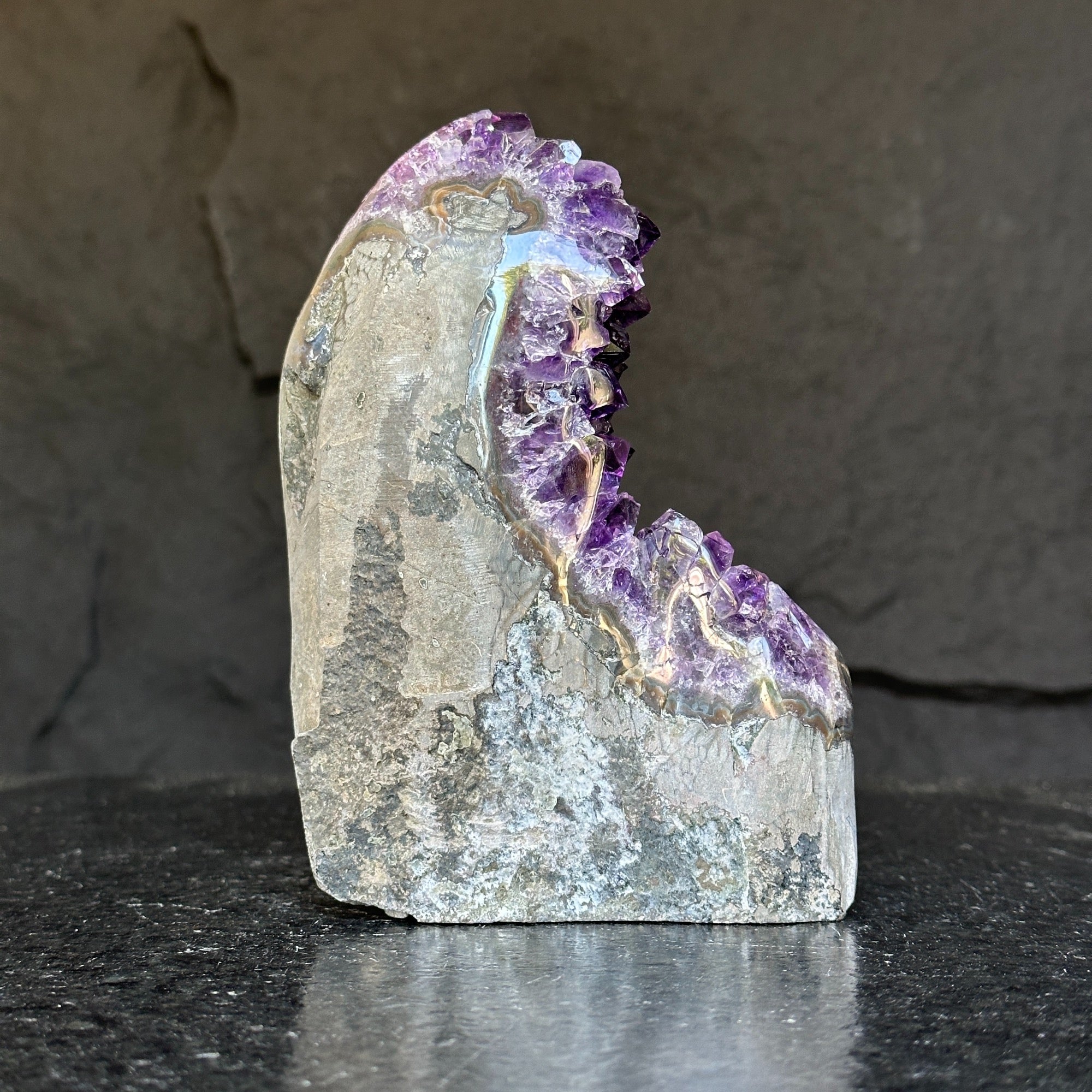 Amethyst with agate formations, amethyst cathedral for crystal decoration, extra large amethyst geode from Uruguay | Amethyst Geodes | Wiccan Center