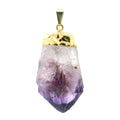 Amethyst Point Pendant with Plated Gold Cap | Gemstone Jewelry > Pendants | Wiccan Center