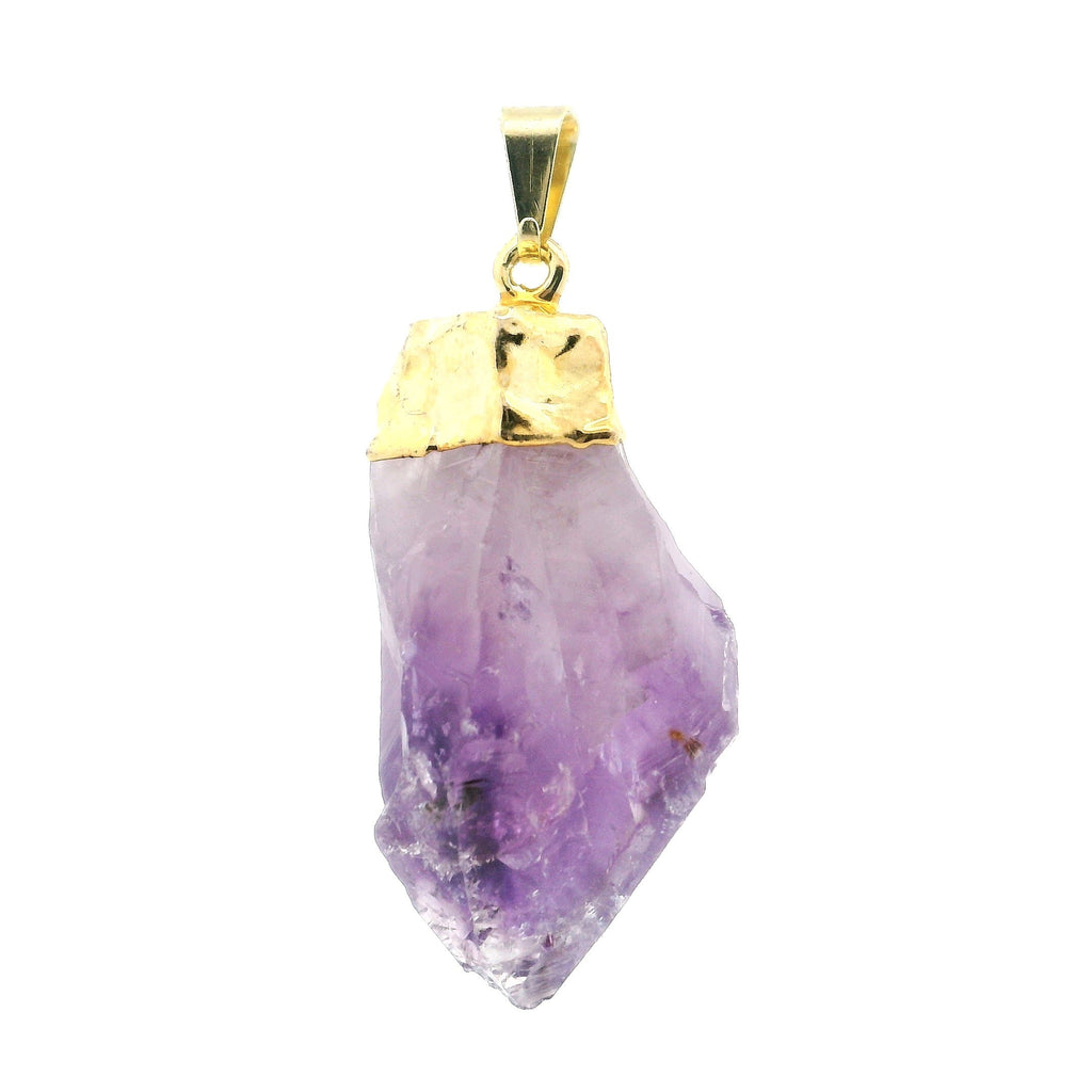 Amethyst Point Pendant with Plated Gold Cap | Gemstone Jewelry > Pendants | Wiccan Center