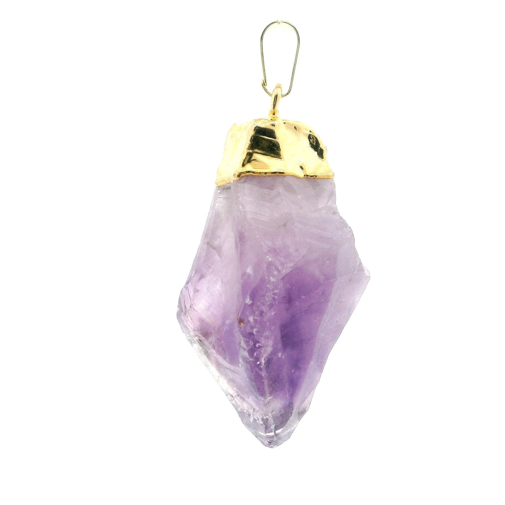 Amethyst Point Pendant with Plated Gold Cap | Gemstone Jewelry > Pendants | Wiccan Center