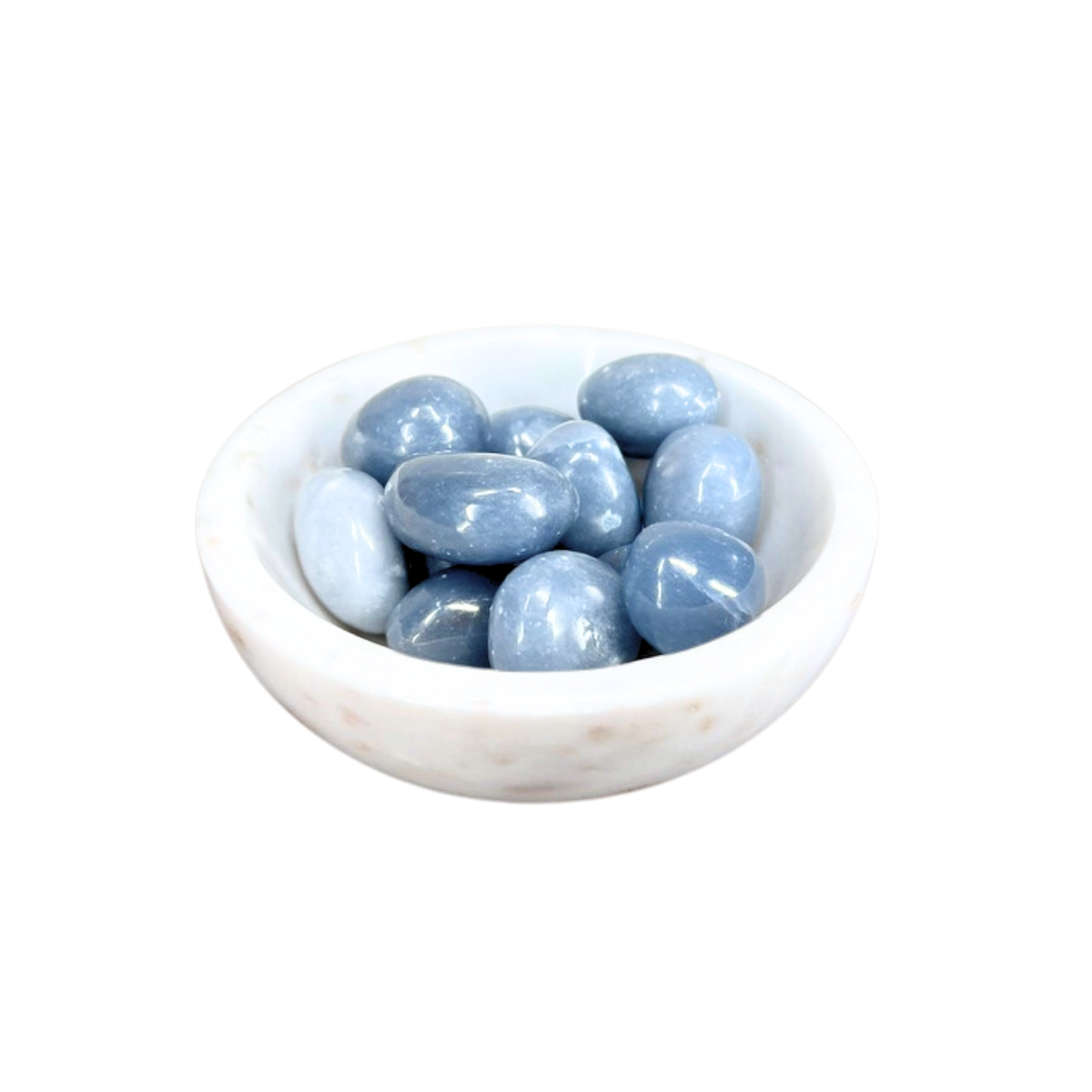 Smooth Polished Angelite Pebbles | Object | Wiccan Center