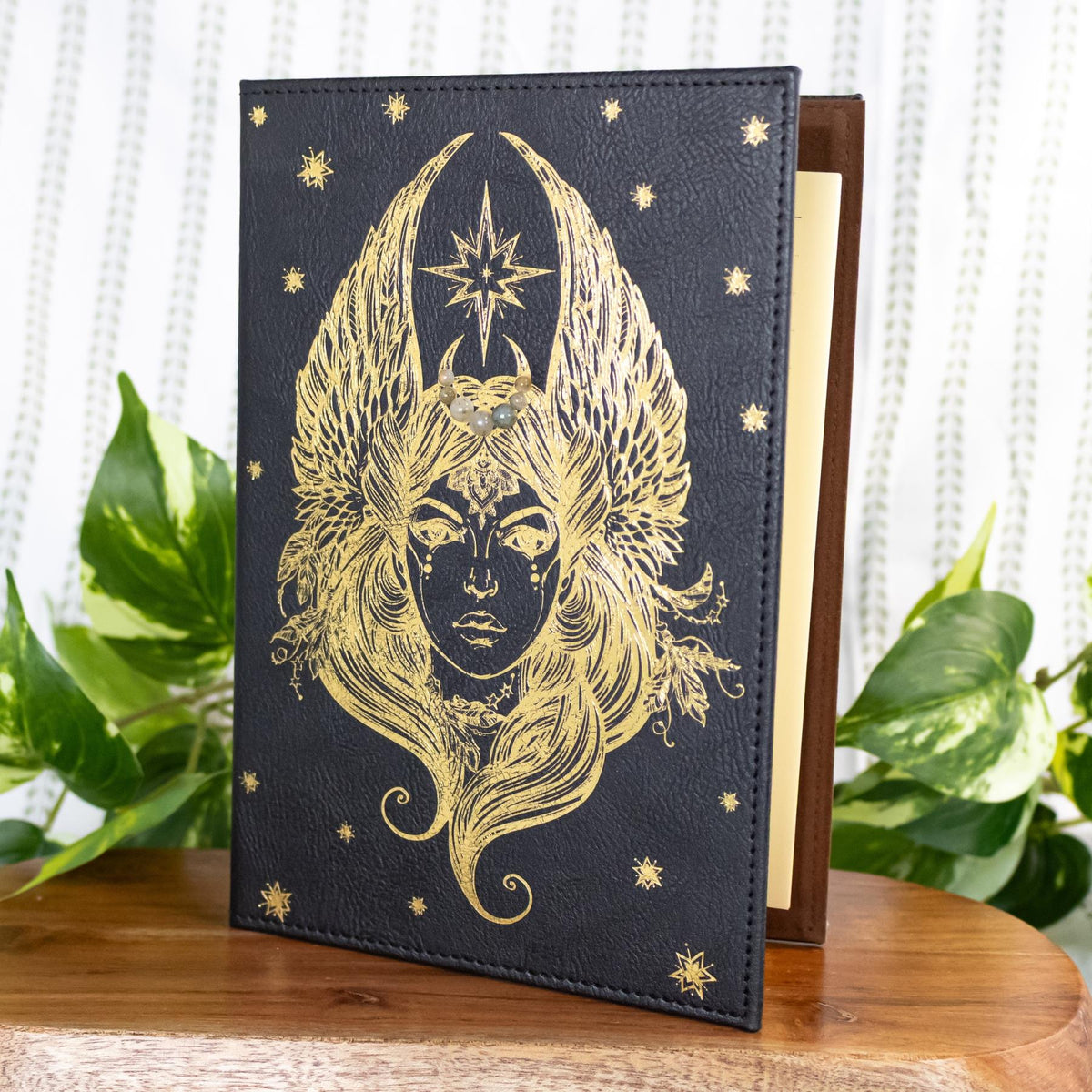 Celestial Goddess Leather Journal | Joural | Wiccan Center