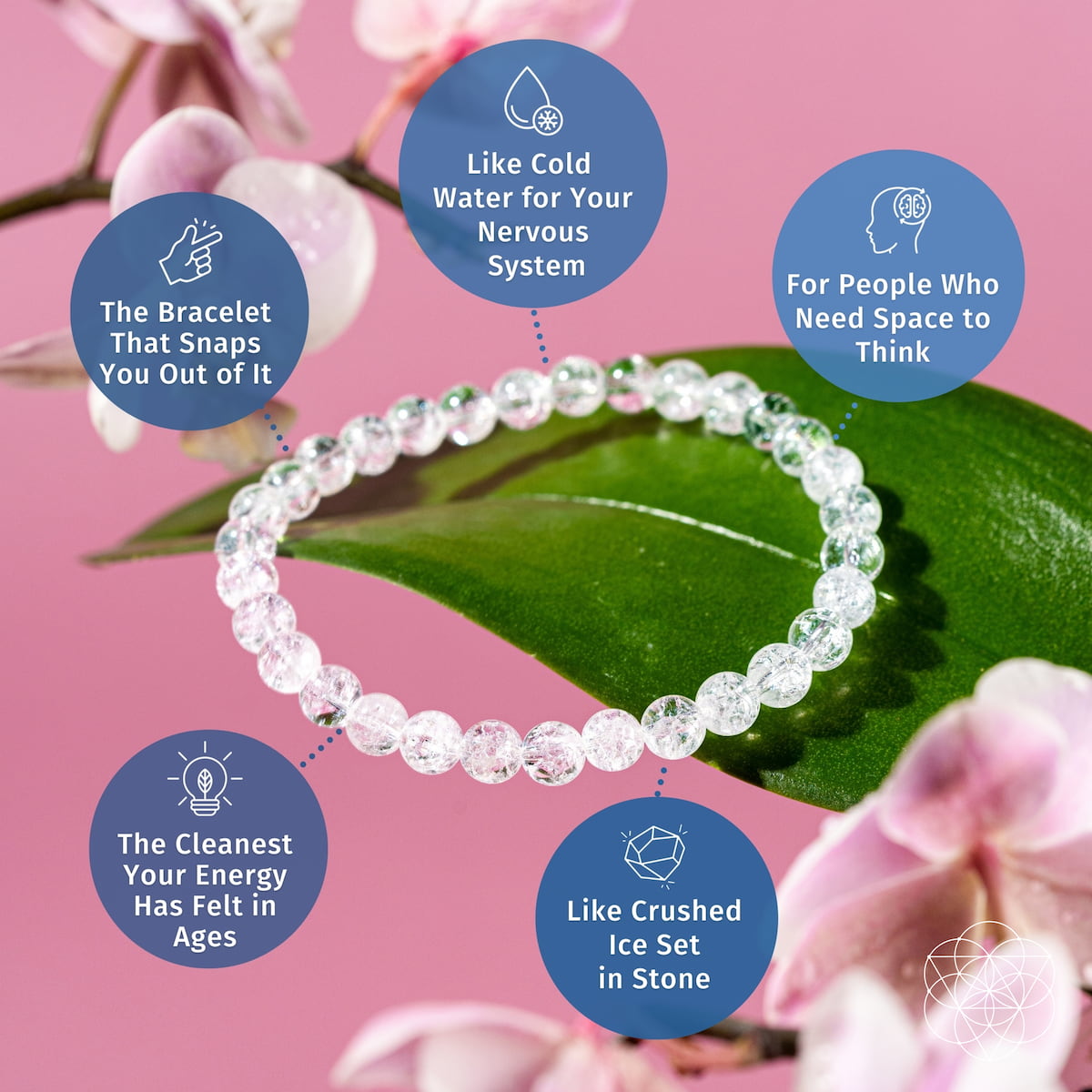 Emotional Ice Bath – The Ice Quartz Bracelet | 6mm | Bracelet | Wiccan Center