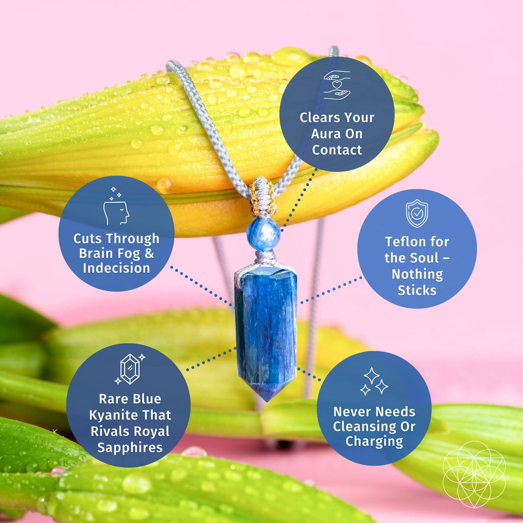 The Aura Shield - Rare Kyanite Pendant | Pendant | Wiccan Center