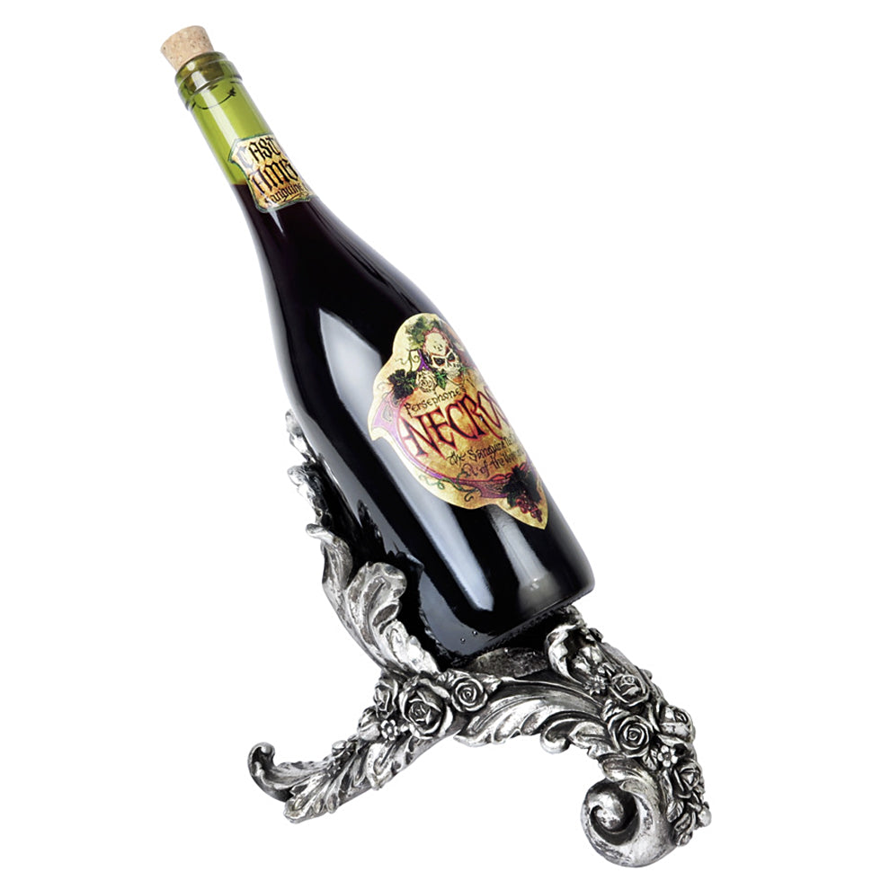 Antique Rose Wine Holder - Silver | Cutting Board | Wiccan Center
