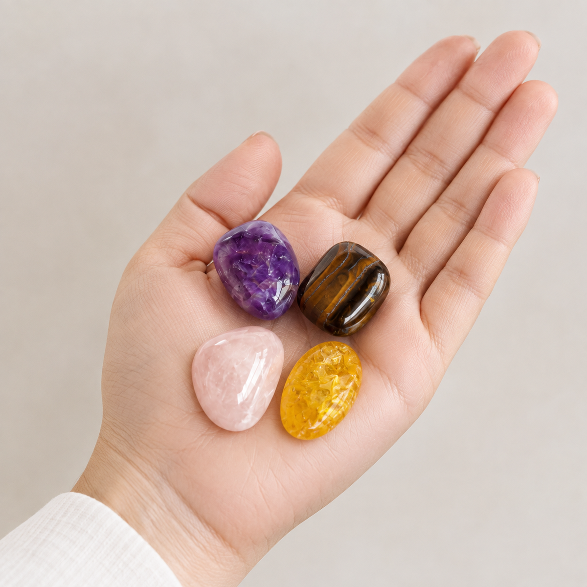 Calming ANXIETY Crystal Kit, Gemstone Tumble Kit, Anxiety Crystal Gift Set