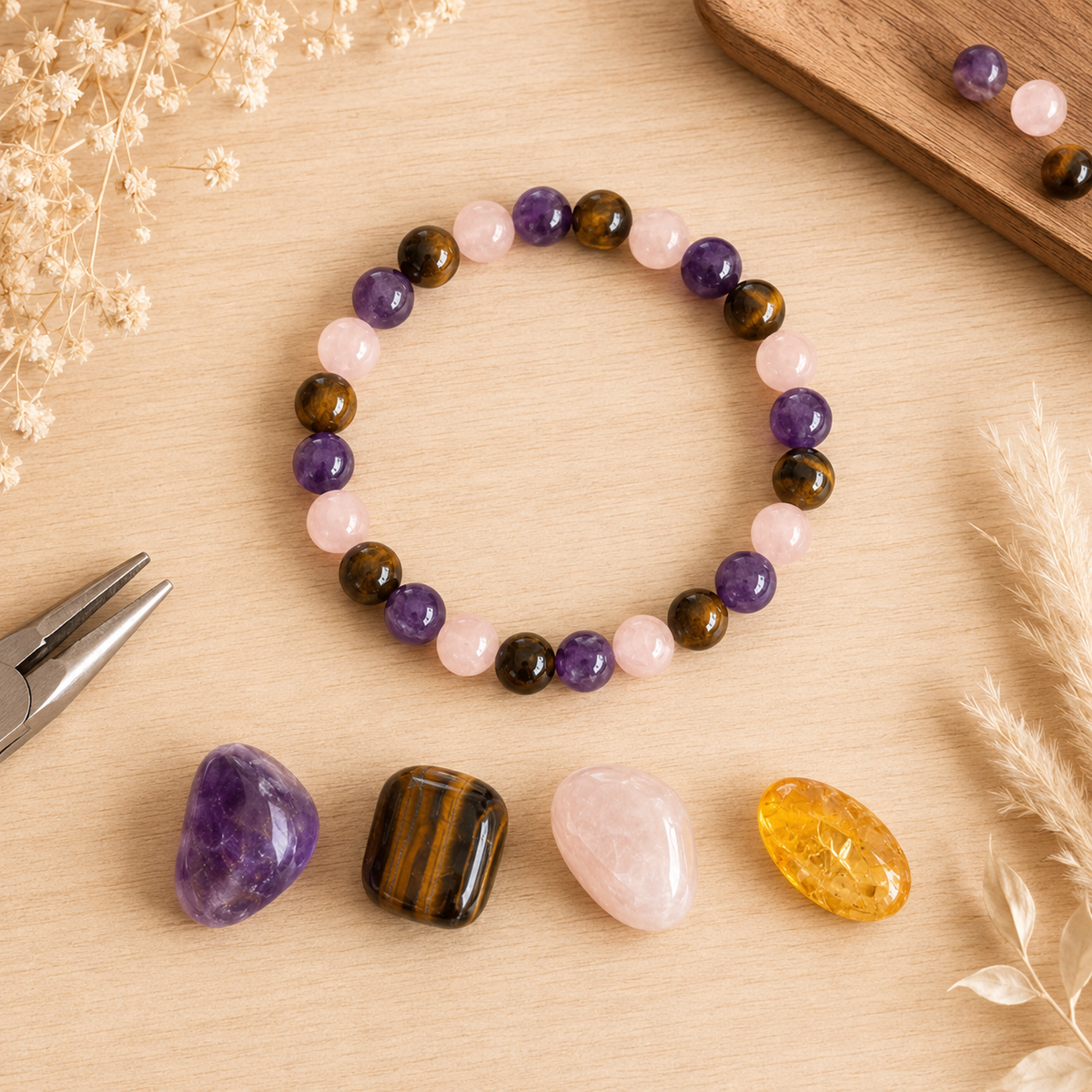 Calming ANXIETY Crystal Kit, Gemstone Tumble Kit, Anxiety Crystal Gift Set