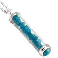 Blue Apatite Gem Power Vial Pendant for Introspection | Gem Power Vials | Wiccan Center