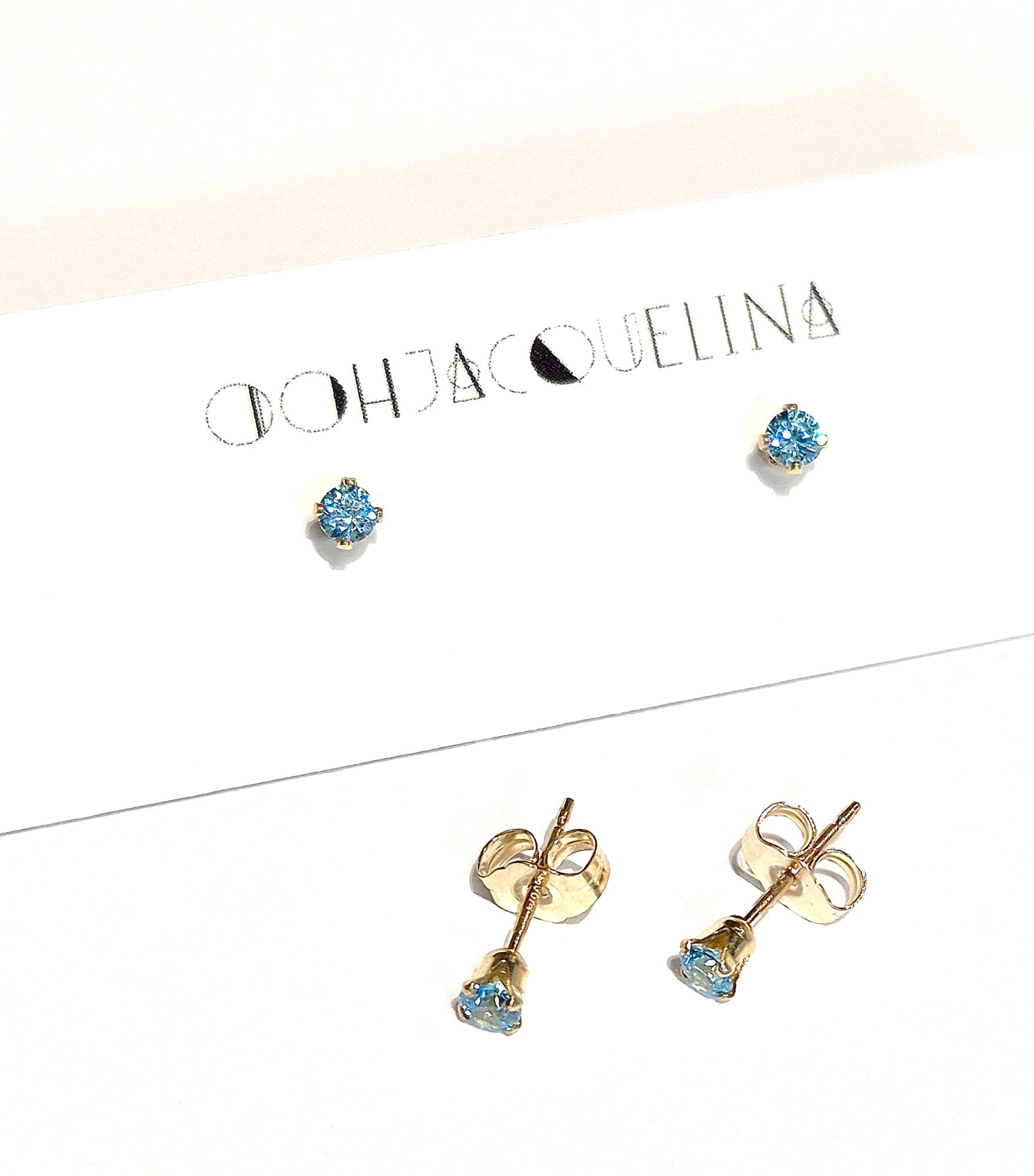 Aquamarine Swarovski Crystal Stud Earrings