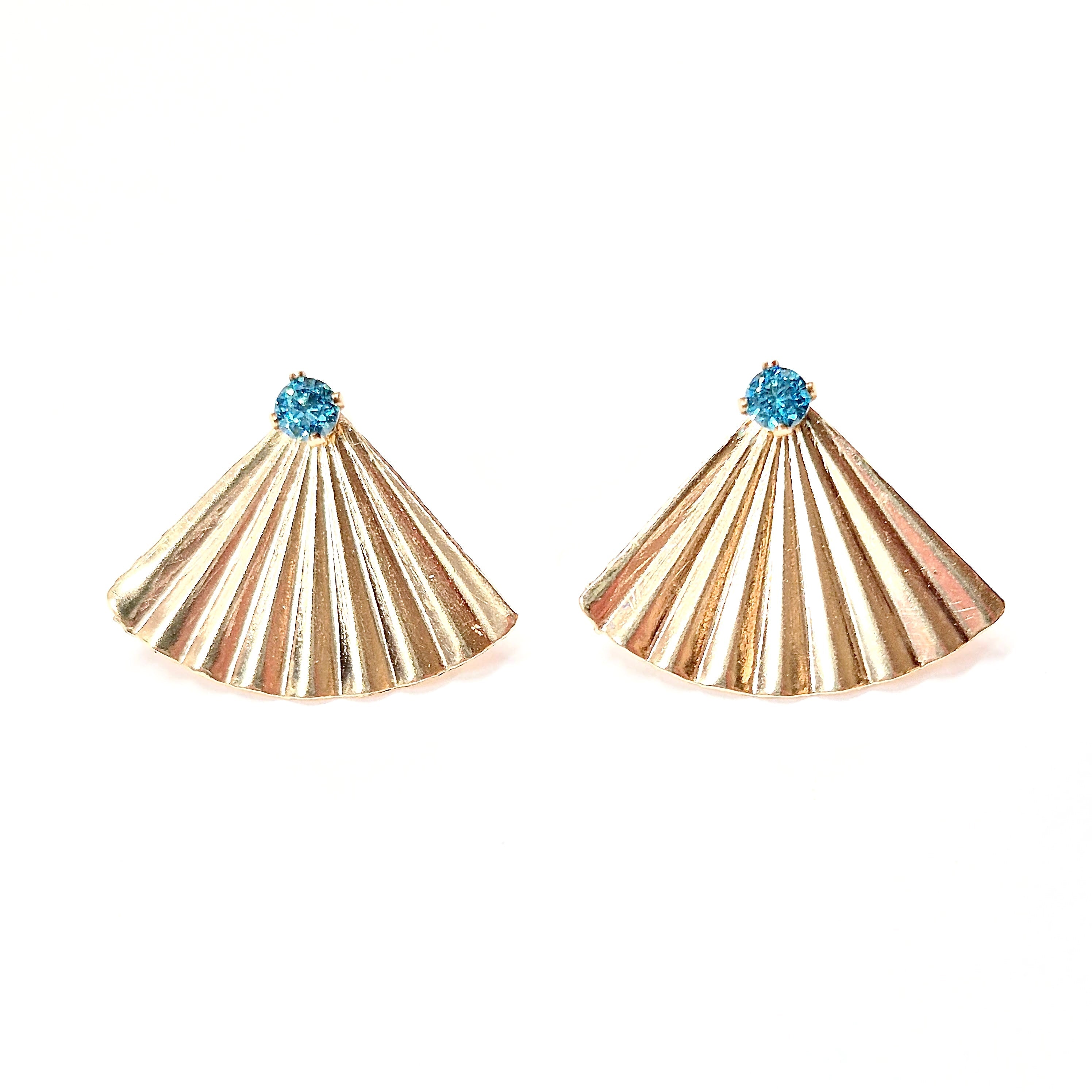 Aquamarine Swarovski Crystal Stud Earrings