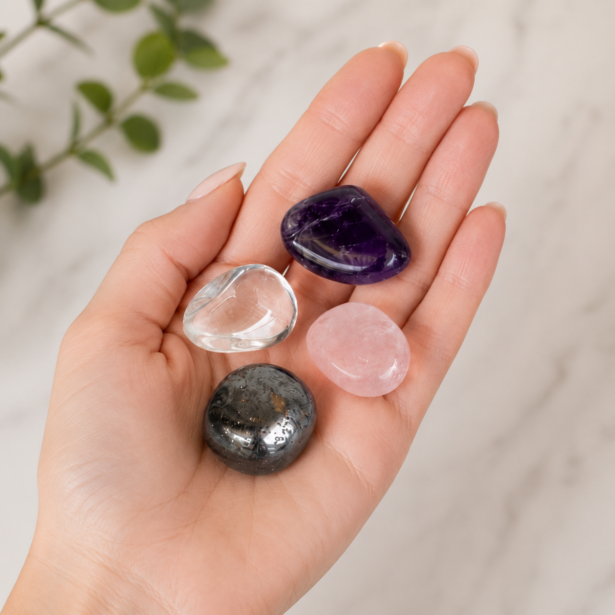 AQUARIUS Zodiac Crystal Kit, Aquarius Birthstones Tumbled Stones Set, Aquarius Gifts