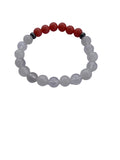 Aragonite Coral with Clear Quartz Bracelet 8 mm Round Beads - Naturally Glows in the Dark | Bracelets | Wiccan Center