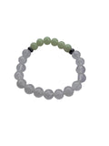 Aragonite Green/Yellow with Clear Quartz Bracelet 8 mm Round Beads - Naturally Glows in the Dark | Bracelets | Wiccan Center