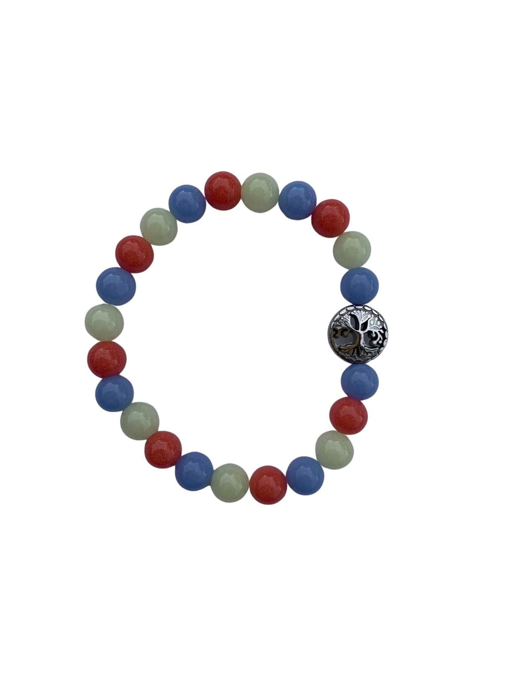 Aragonite Multi Bracelet 8 mm Round Beads - Naturally Glows in the Dark | Bracelets | Wiccan Center